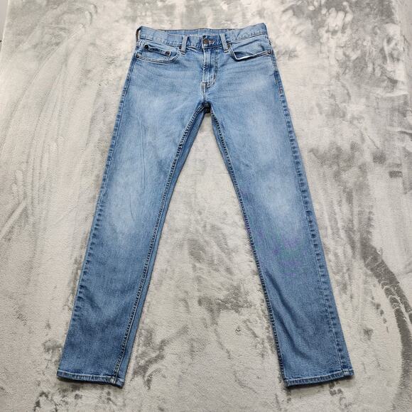 Old Navy Jeans Mens 30x32 Blue Basic Slim Straight Built in Flex Stretch Denim - Picture 1 of 13